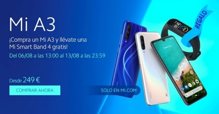 Mi A3 con Mi Band de regalo