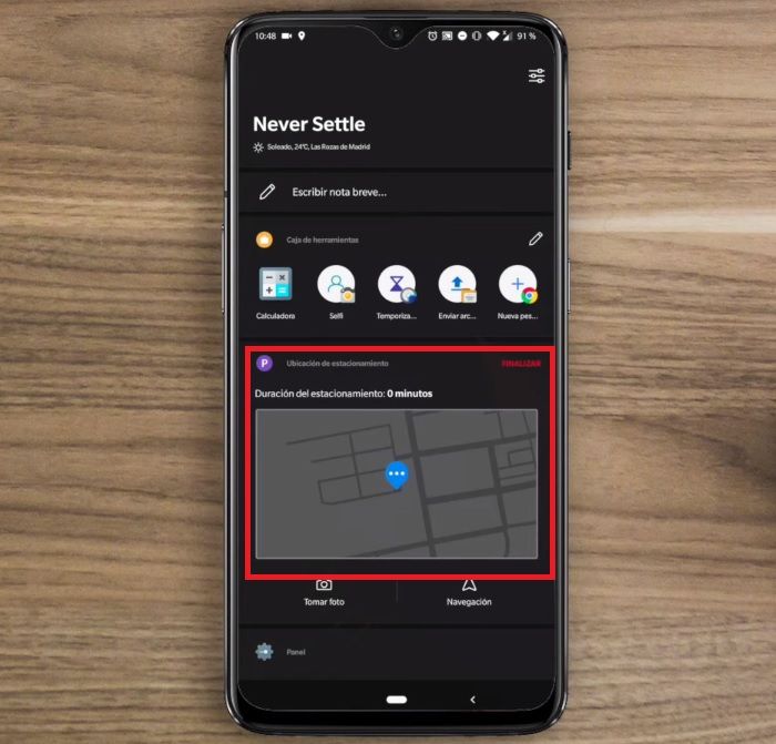 OnePlus 7 Pro estacionamiento