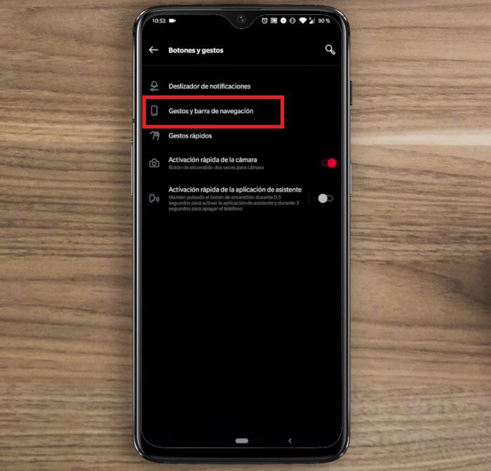 OnePlus 7 Pro gestos
