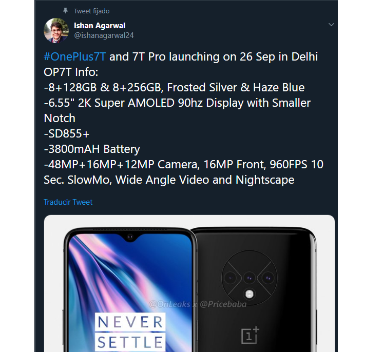 OnePlus 7T características técnicas