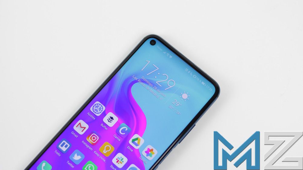 Detalle de la pantalla del Honor 20 Pro