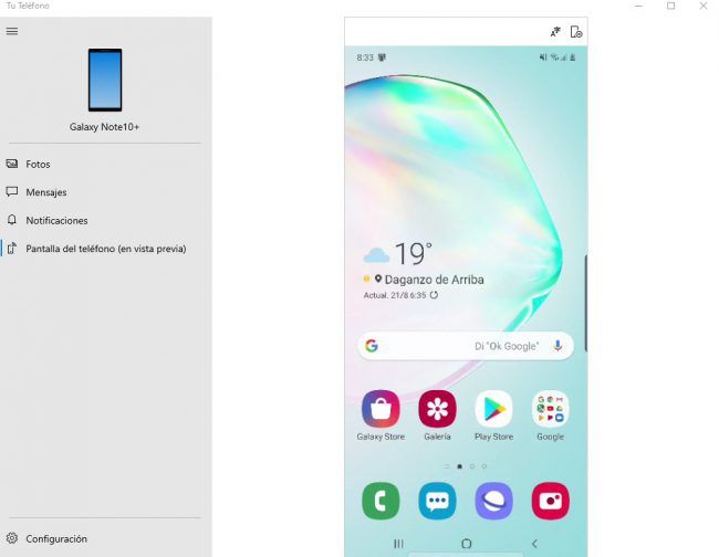 Pantalla portátil Samsung Galaxy Note 10 Plus