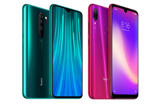 Frontal y trasera del Redmi Note 8 y Redmi Note 7