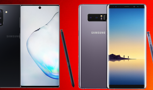 Samsung Galaxy Note 10 y Samsung Galaxy Note 8