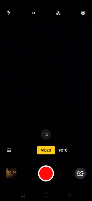 Interfaz cámara Oppo Reno Z
