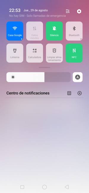 Accesos rápidos del Oppo Reno Z