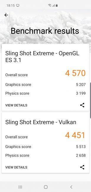3D Mark resultado Samsung Galaxy S10 5G