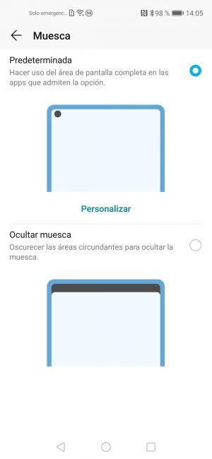 Agujero ocultar Honor 20 Pro