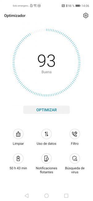 Gestión recursos Honor 20 Pro