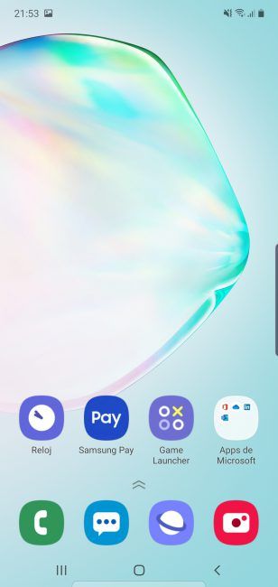 Escritorio del Samsung Galaxy Note 10 Plus