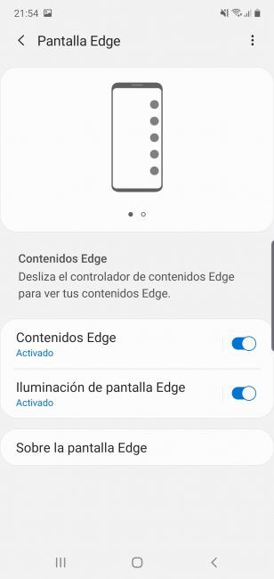 Edge en el Samsung Galaxy Note 10 Plus