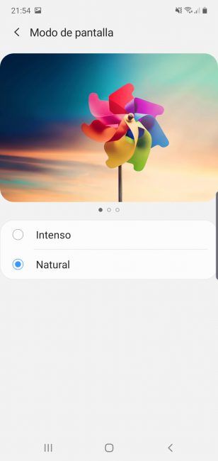 Gestión colores Samsung Galaxy Note 10 Plus