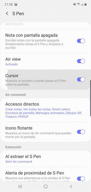 Air command en Samsung Galaxy Note 10 Plus