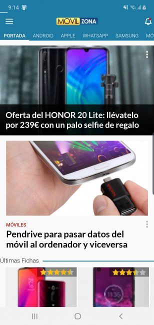 Navegador Samsung Galaxy Note 10 Plus