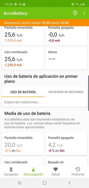 Consumo del Samsung Galaxy Note 10 Plus