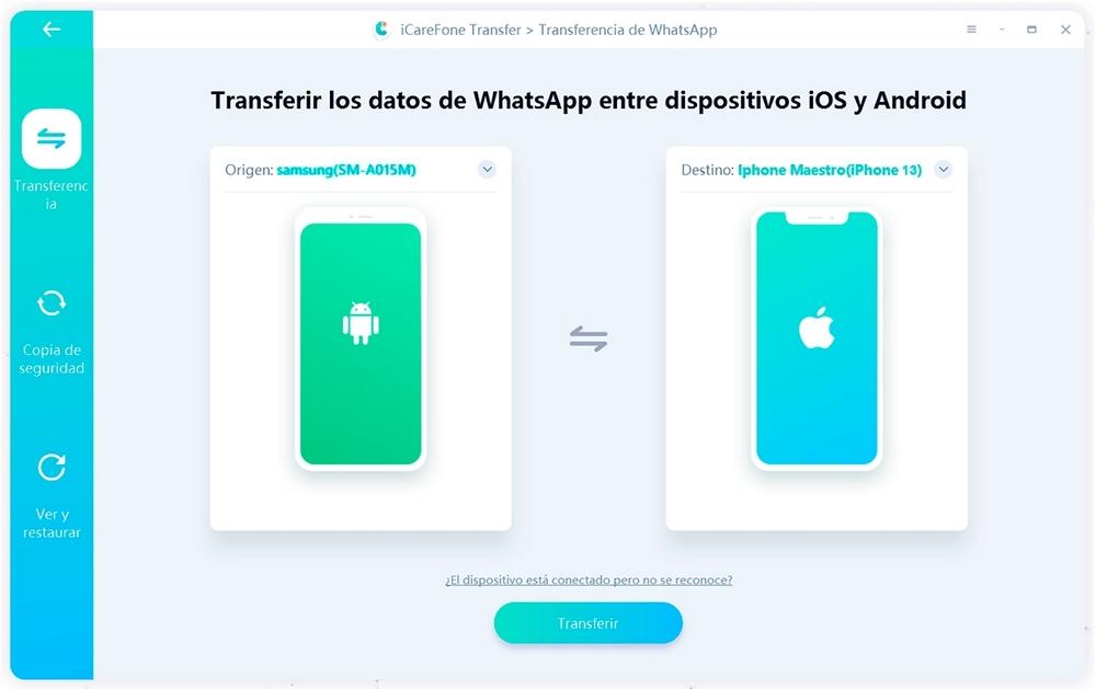 iCareFone Transferencia WhatsApp