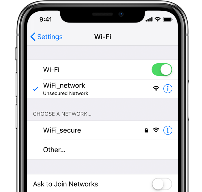 iPhone XR Wifi