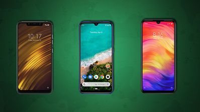 Frontal del Pocophone F1, Xiaomi Mi A3, Redmi Note 7