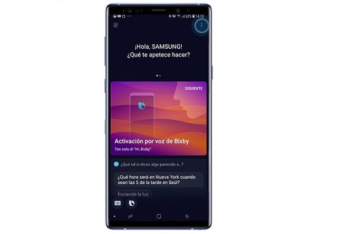 opciones Bixby