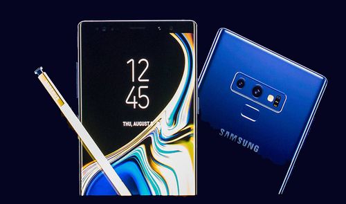 Samsung Galaxy Note 9 en color azul con S-Pen