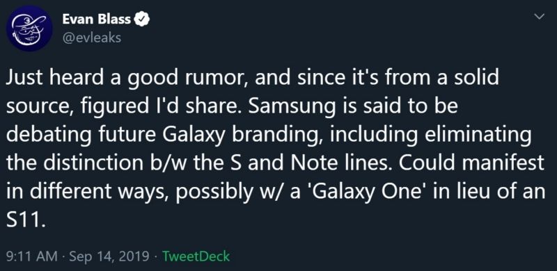 Evan Blass Galaxy One