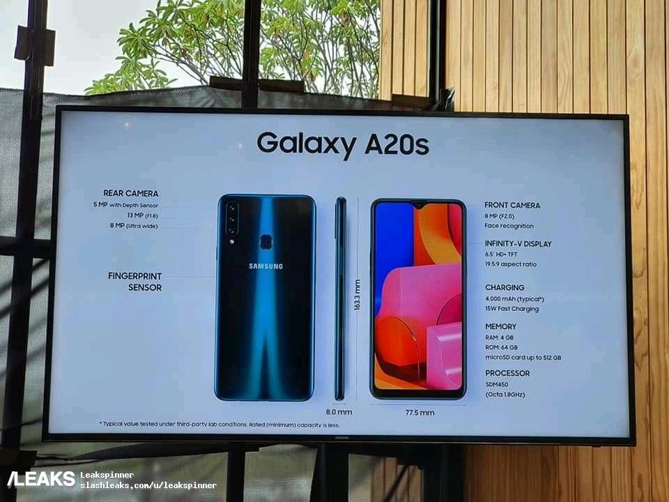 Galaxy A20s características