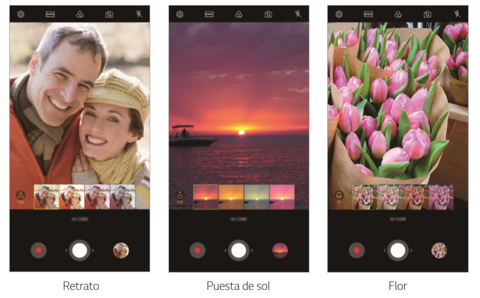 LG K40 opciones cámara