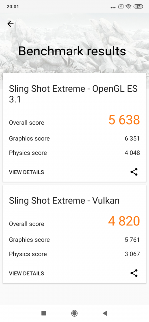 Resultado en 3D Mark con el Xiaomi Mi Mix 3 5G