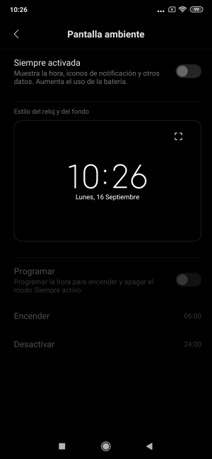 Imagen pantalla activa del Xiaomi Mi Mix 3 5G