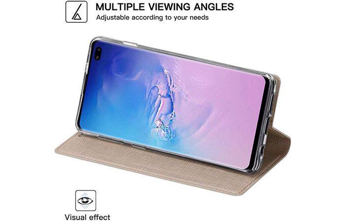 Galaxy S10 con funda tipo libro