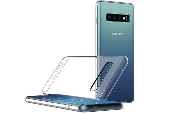 Galaxy S10 Plus con funda de silicona
