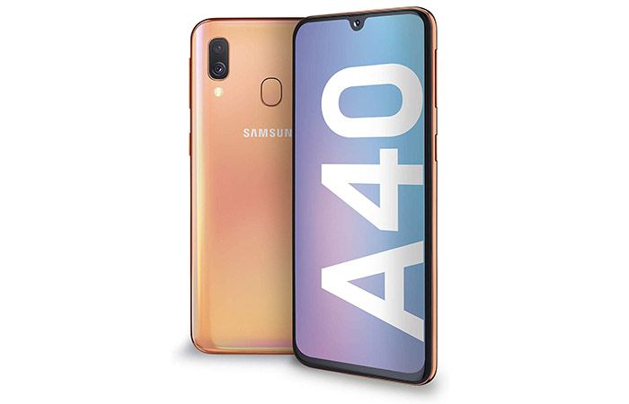 Fontal y trasera del Samsung Galaxy A40