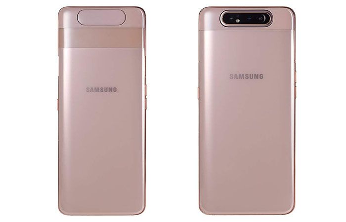 Frontal y trasera del Galaxy A80