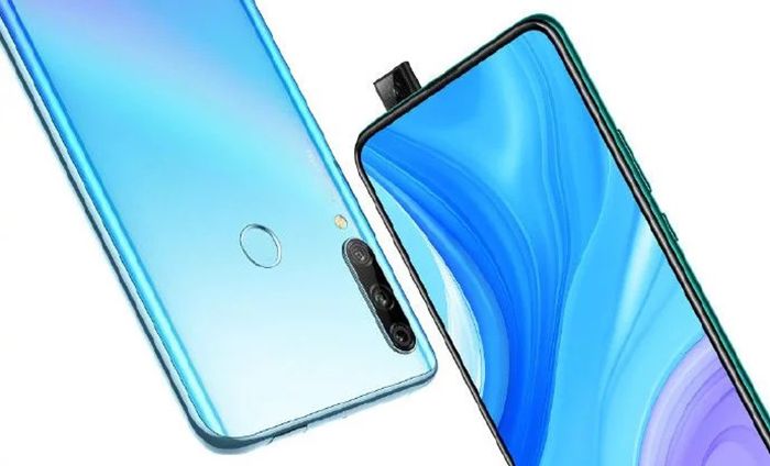 Huawei Enjoy 10 Plus frontal y trasera con cámara emergente