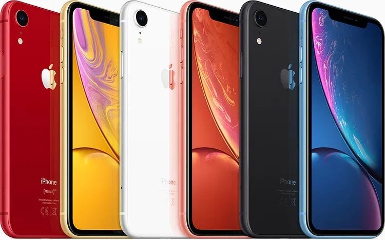 Frontal y trasera iPhone XR en varios colores