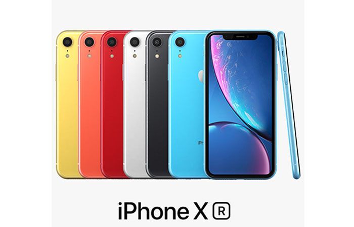 Frontal y trasera iPhone XR en varios colores