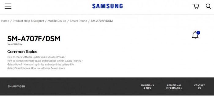 Características del Samsung Galaxy A70s