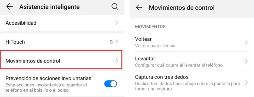 Huawei movimientos de control