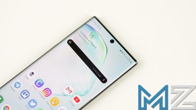 Imagen frontal del Samsung Galaxy Note 10