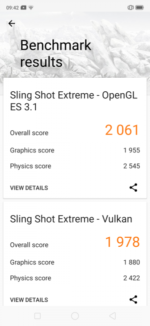 Resultados 3D mark Realme 5 Pro