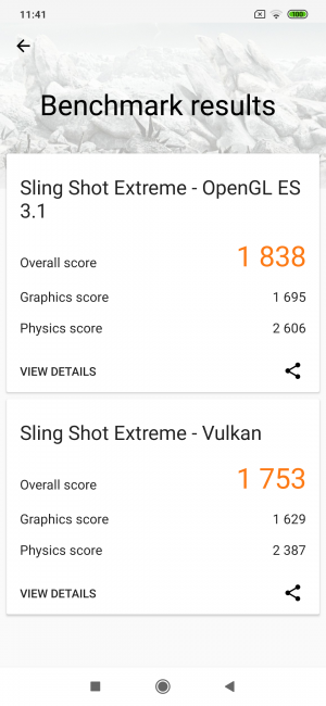 Resultado en 3D Mark Xiaomi Mi 9 Lite