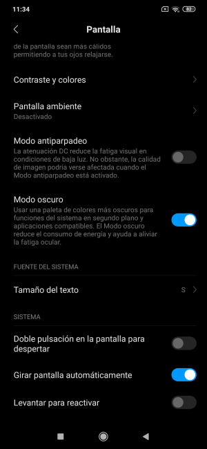 Modo oscuro en el Xiaomi Mi 9 Lite