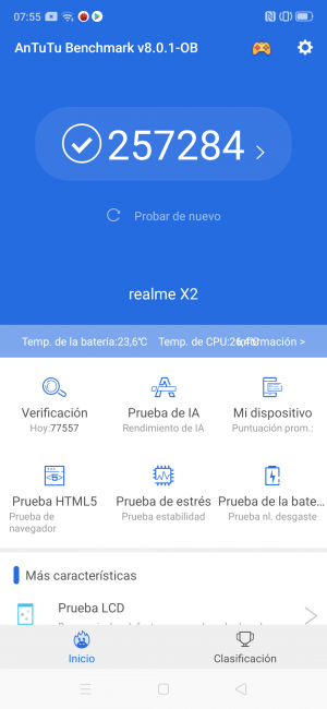 Resultado Antutu Realme X2