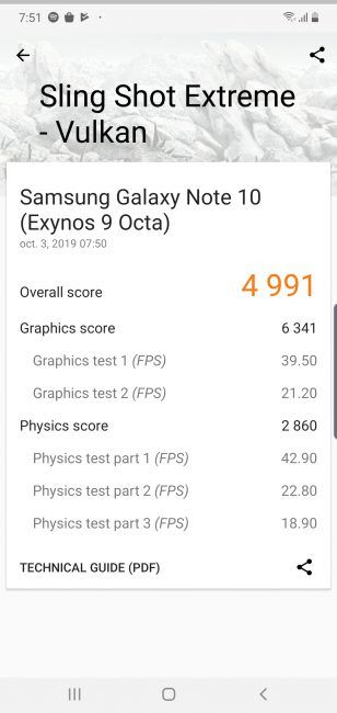 PC Mark Samsung Galaxy Note 10
