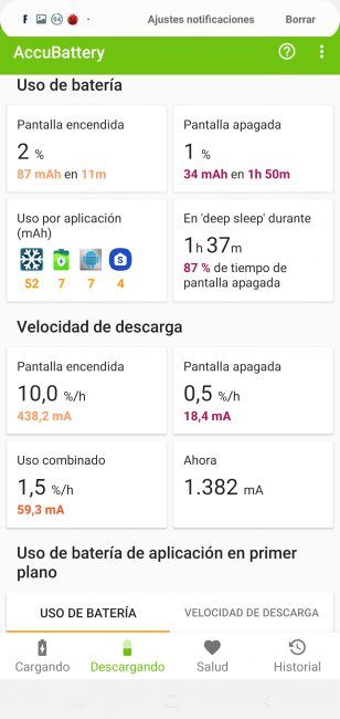 Consumo del Samsung Galaxy Note 10