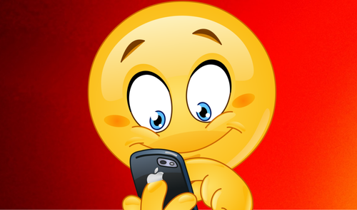 emoticono escribiendo con iphone