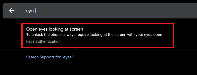función detección de ojos Pixel