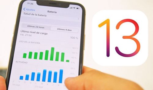 iOS 13 iPhone batería