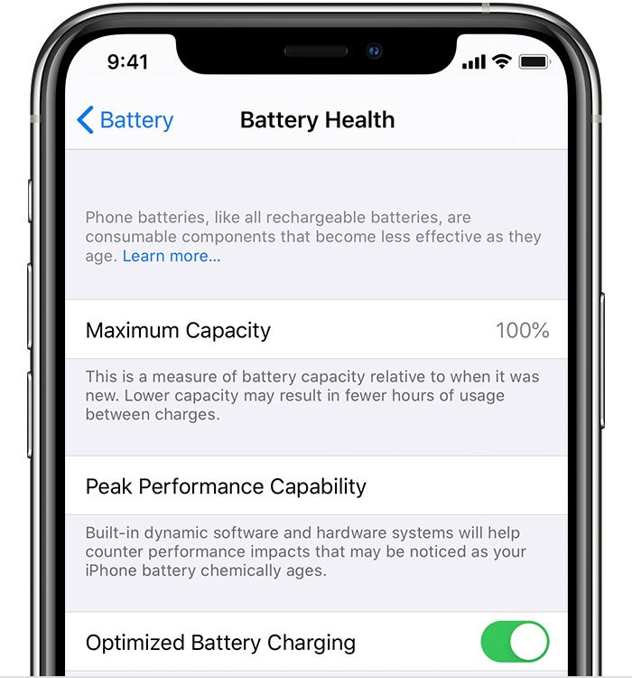 iPhone 11 carga optimizada