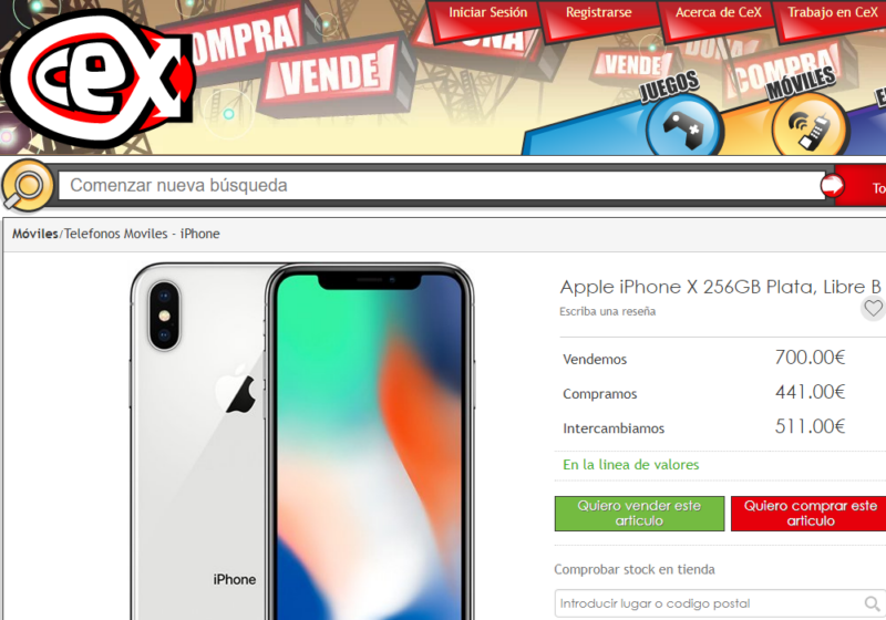 iPhone X CEX